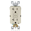 Leviton GFCI Receptacle, 20A, 125Vac, 5-20R, Almond GFTR2-T